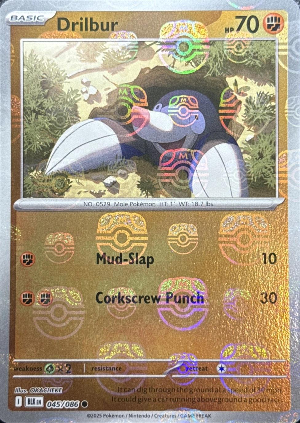 Black Bolt Drilbur [Master-Ball] Pokémon card